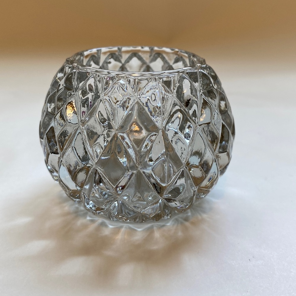 Glass Textured Votive Holder